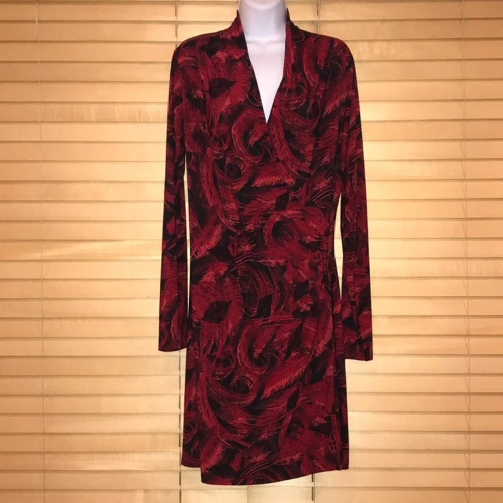 Norma Kamali Faux Wrap Midi Dress